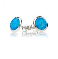 45 - E5MMDB - LV Earrings Stud 5MM Dark Blue Opal
